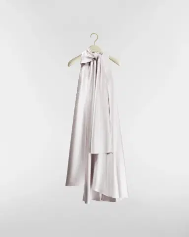 Dior A-Line Dress with Bow Collar | Thumbnail 2