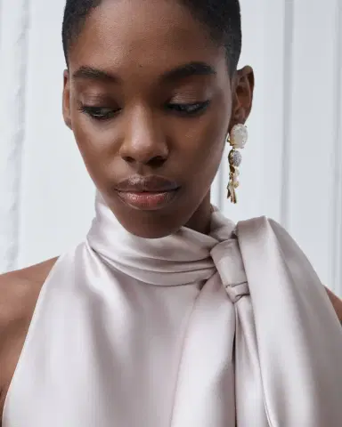 Dior A-Line Dress with Bow Collar | Thumbnail 6