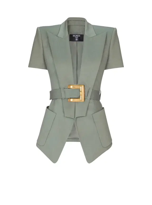 Balmain Belted gabardine Anthem jacket