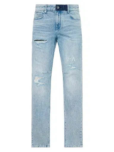 RTA Men's Chaparral Clayton Cotton-Blend Skinny Jeans - Frayed Indigo - Size 42 | Thumbnail 1