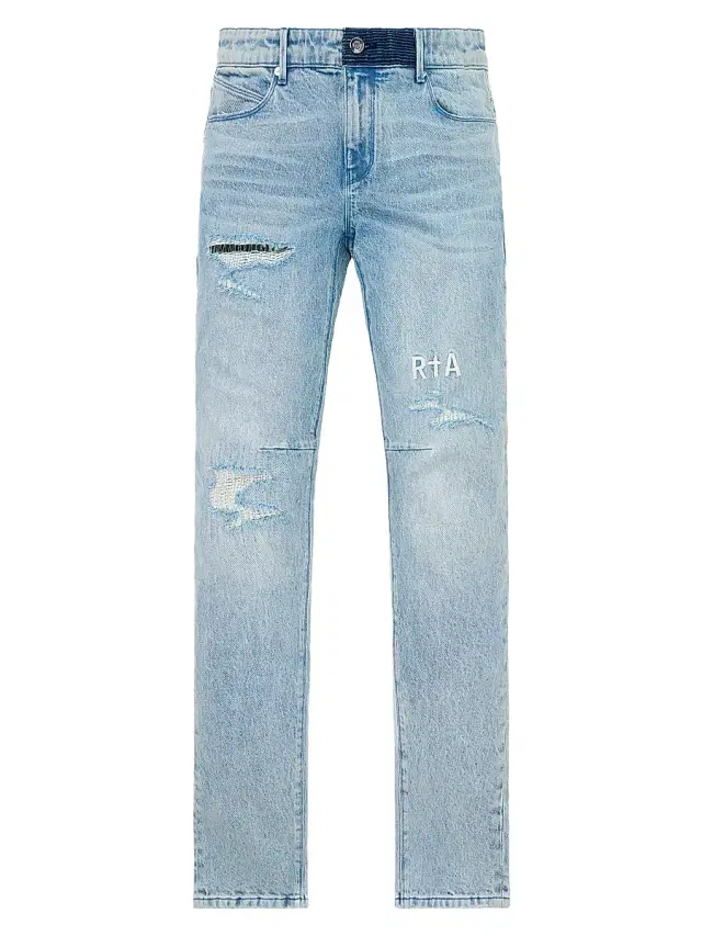 RTA Men's Chaparral Clayton Cotton-Blend Skinny Jeans - Frayed Indigo