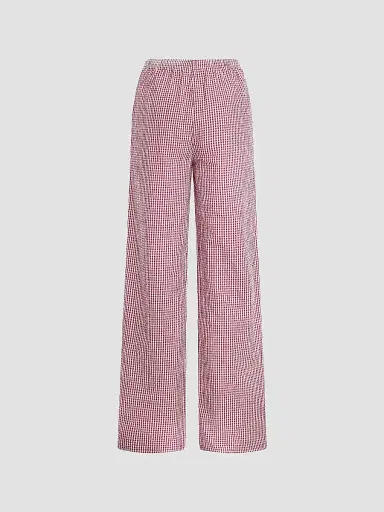 Favorite Daughter Women's The Everything Gingham Wide-Leg Pants - Raspberry White - Size XL | Thumbnail 3 Favorite Daughter Women's The Everything Gingham Wide-Leg Pants - Raspberry White - Size XL | Thumbnail 3