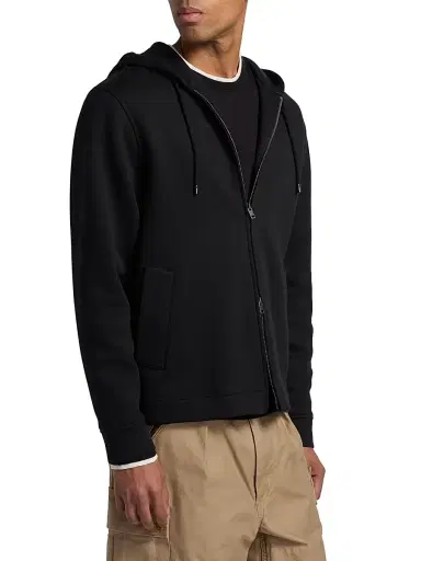 Vince Men's Full-Zip Hoodie - Black - Size XXL | Thumbnail 4