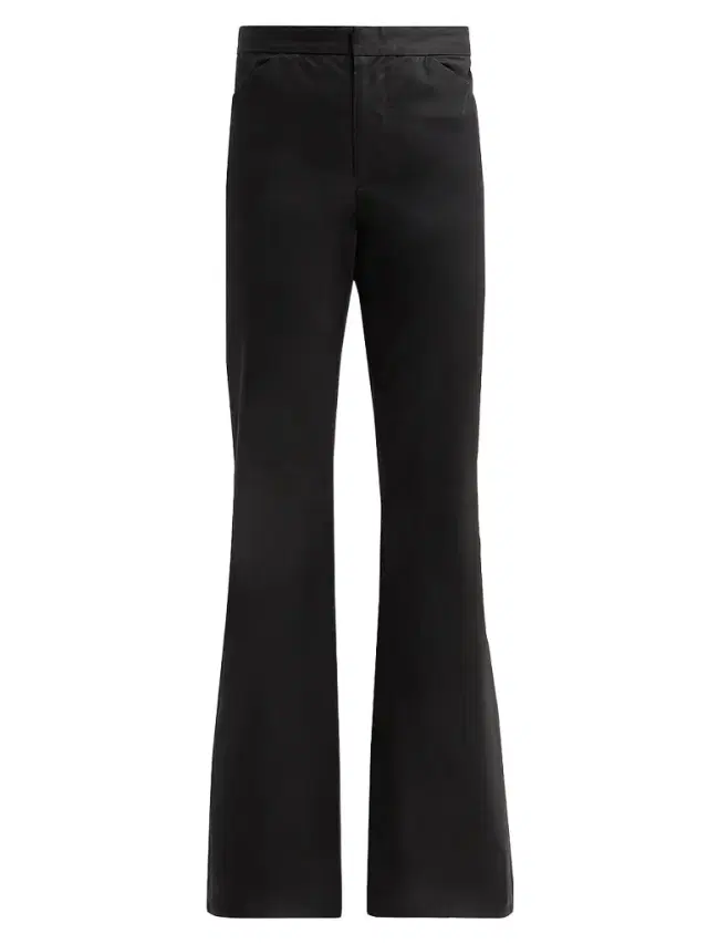 Vince Women's Stretch Cotton Flare Pants - Black