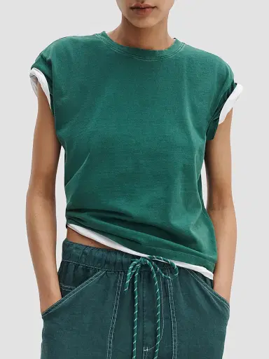 rag & bone Women's Kelly Distressed Washed Boxy T-Shirt | Thumbnail 4 rag & bone Women's Kelly Distressed Washed Boxy T-Shirt | Thumbnail 4
