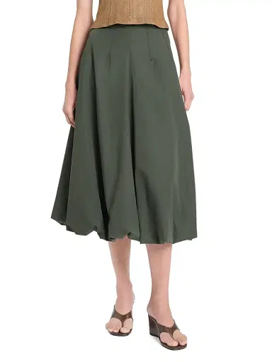 TWP Women's Full Intentions Cotton Bubble Midi-Skirt - Rosin - Size 12 | Thumbnail 3 TWP Women's Full Intentions Cotton Bubble Midi-Skirt - Rosin - Size 12 | Thumbnail 3