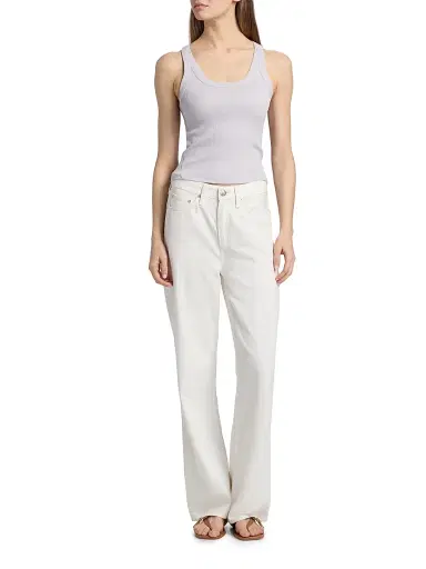 rag & bone Women's The Essential Rib Tank - Lavender Mist | Thumbnail 2