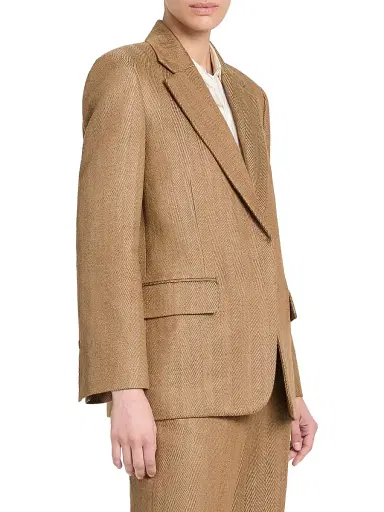 TWP Women's Jillian Herringbone Linen-Blend Blazer | Thumbnail 7 TWP Women's Jillian Herringbone Linen-Blend Blazer | Thumbnail 7