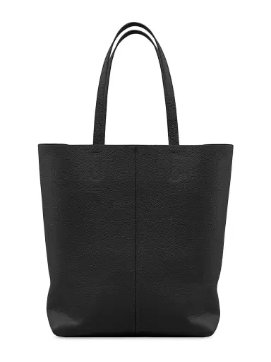 MAISON de SABRÉ Women's Tall Leather Soft Tote Bag - Rouge Noir | Thumbnail 4