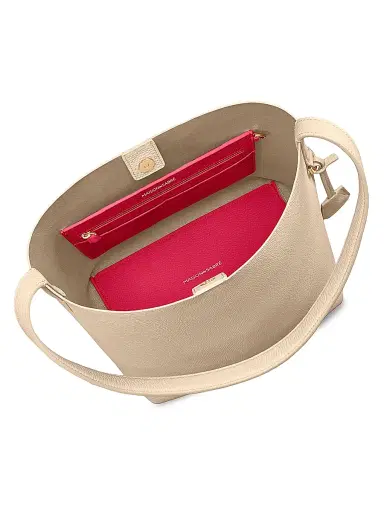 MAISON de SABRÉ Women's Leather Bucket Soft Tote Bag - Saharan Fuchsia | Thumbnail 5 MAISON de SABRÉ Women's Leather Bucket Soft Tote Bag - Saharan Fuchsia | Thumbnail 5