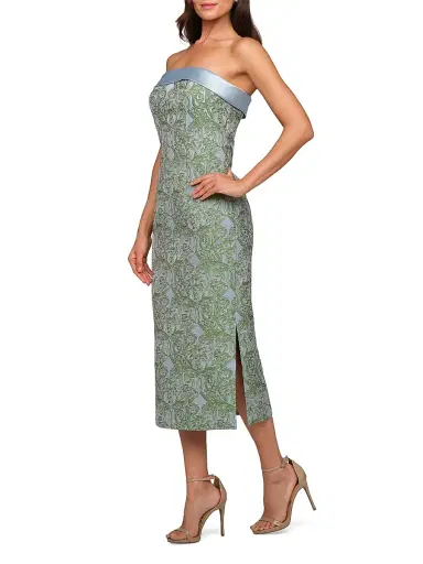 Kay Unger Women's Deborah Floral Tea-Length Dress | Thumbnail 3 Kay Unger Women's Deborah Floral Tea-Length Dress | Thumbnail 3