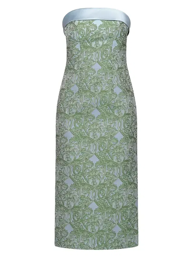 Kay Unger Women's Deborah Floral Tea-Length Dress - Vibrant Green Multi