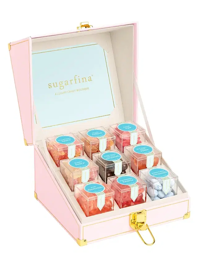 Sugarfina Pink Mini Trunk 9-Piece Candy Gift Box