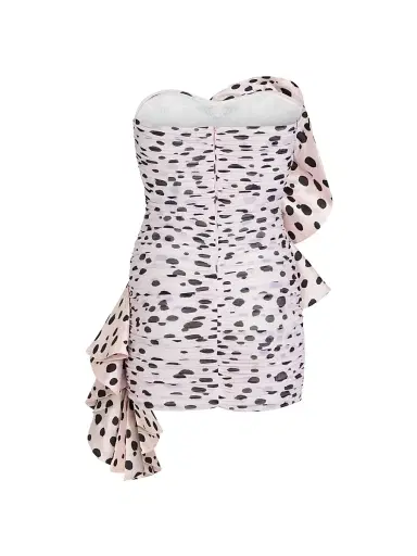 PatBO Women's Runway Ruched Dotted Strapless Minidress - Dots | Thumbnail 5 PatBO Women's Runway Ruched Dotted Strapless Minidress - Dots | Thumbnail 5