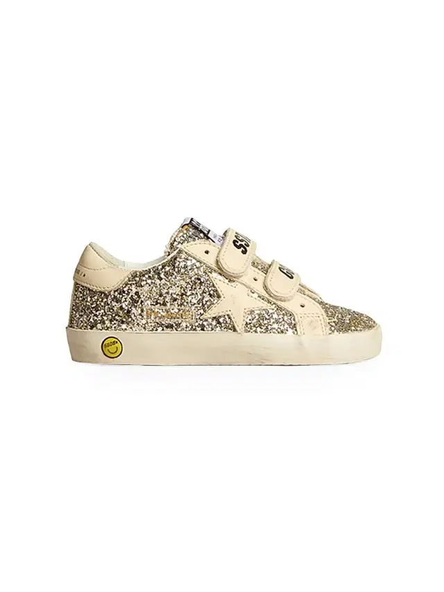 Golden Goose Baby's & Girl's Old School Glitter & Star Sneakers - Platimnum Cream 3 (Child)