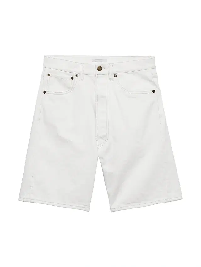Men's Old Denim Bermuda Shorts - White