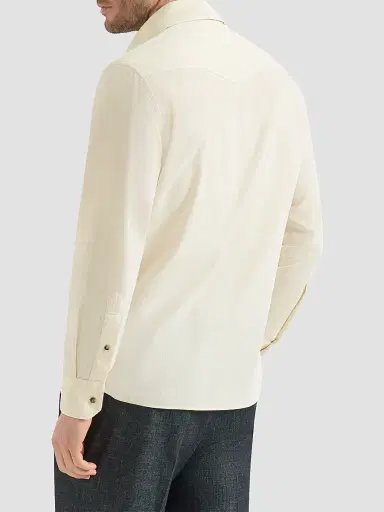 Brunello Cucinelli Men's Garment Dyed Easy Fit Western Shirt - Panama - Size XXXXXL | Thumbnail 3
