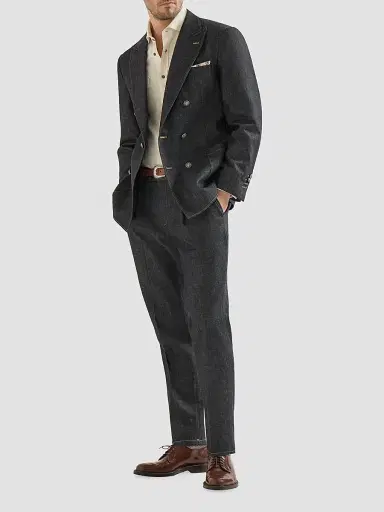 Brunello Cucinelli Men's Garment Dyed Easy Fit Western Shirt - Panama - Size XXXXXL | Thumbnail 6