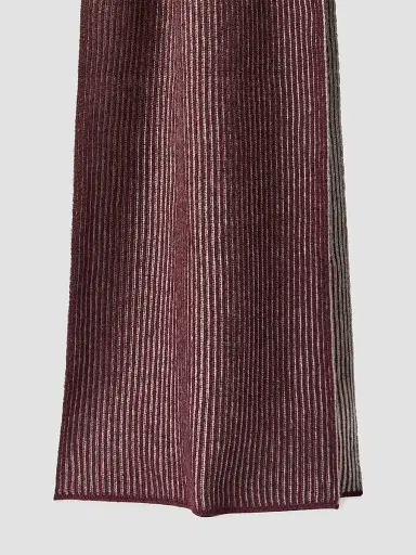 Brunello Cucinelli Men's Cashmere English Rib Vanisé Knit Scarf | Thumbnail 2 Brunello Cucinelli Men's Cashmere English Rib Vanisé Knit Scarf | Thumbnail 2