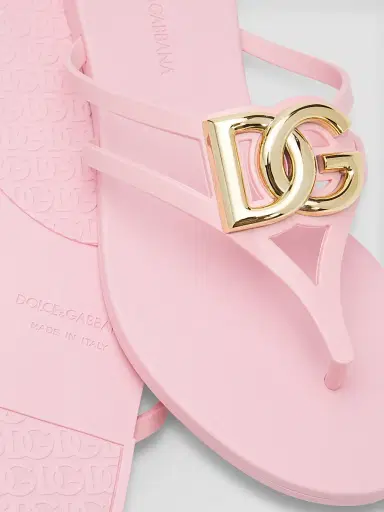 Dolce & Gabbana Women's Logo Jelly Sandals - Pink | Thumbnail 5