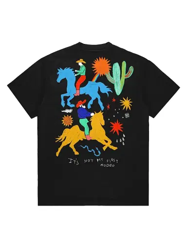 Arrels Barcelona Men's Cowboy x Simmon Said Graphic Cotton T-Shirt - Black - Size XXL | Thumbnail 2 Arrels Barcelona Men's Cowboy x Simmon Said Graphic Cotton T-Shirt - Black - Size XXL | Thumbnail 2
