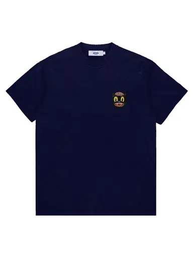Arrels Barcelona Men's Small Cat Cotton T-Shirt - Navy - Size XXL | Thumbnail 1 Arrels Barcelona Men's Small Cat Cotton T-Shirt - Navy - Size XXL | Thumbnail 1