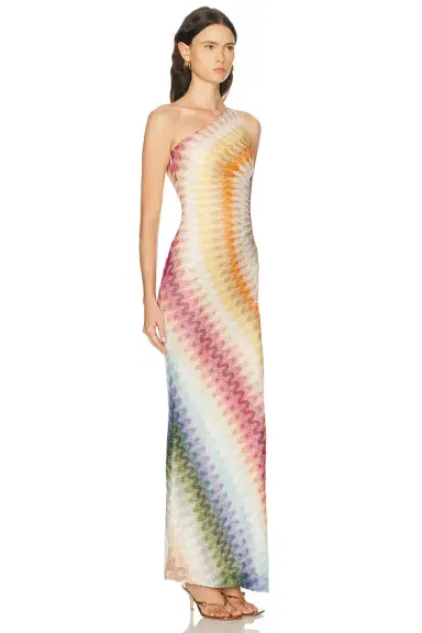 Missoni One Shoulder Long Dress | Thumbnail 2 Missoni One Shoulder Long Dress | Thumbnail 2