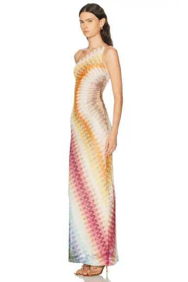 Missoni One Shoulder Long Dress | Thumbnail 3 Missoni One Shoulder Long Dress | Thumbnail 3
