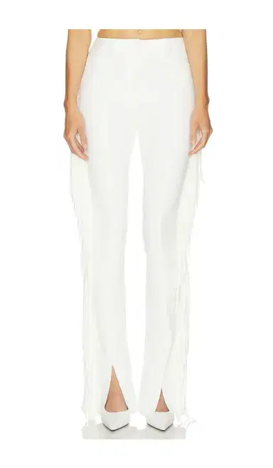 Norma Kamali Fringe Spat Jeans | Thumbnail 2