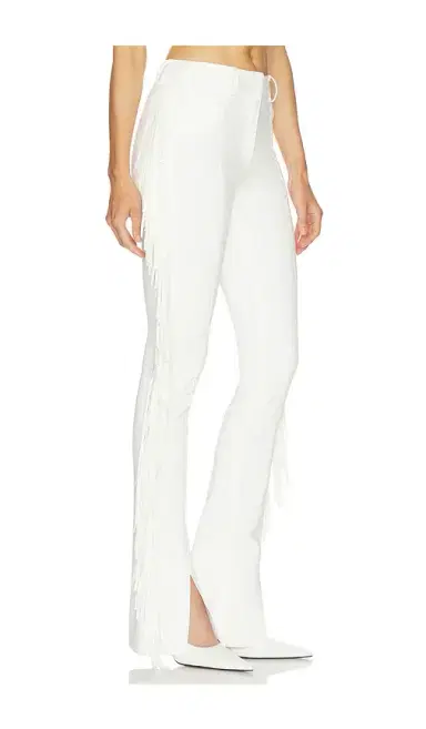 Norma Kamali Fringe Spat Jeans | Thumbnail 3