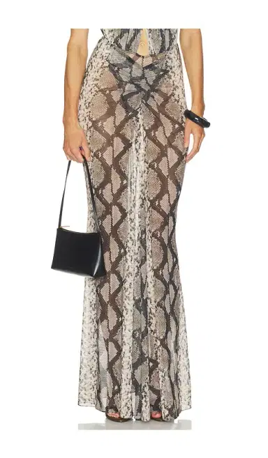 LaPointe Mesh Ruched Maxi Skirt | Thumbnail 1 LaPointe Mesh Ruched Maxi Skirt | Thumbnail 1
