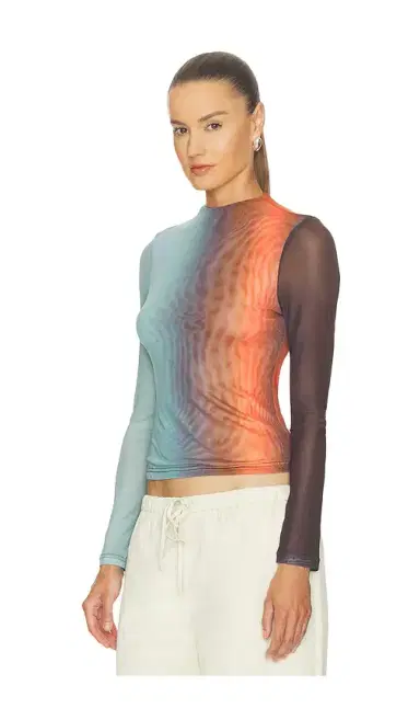 ROAME. Evie Mesh Long Sleeve Top | Thumbnail 3
