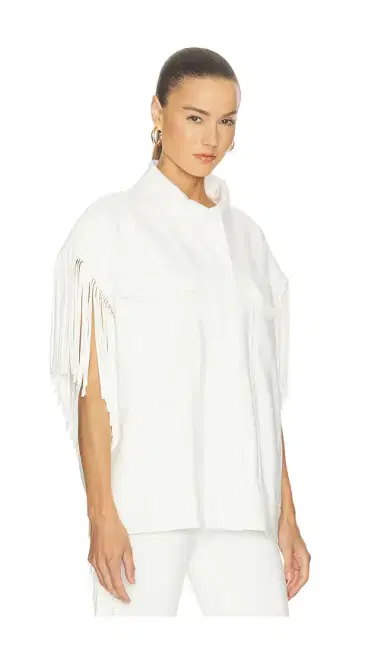 Norma Kamali Sleeveless Oversized Jean Jacket | Thumbnail 4 Norma Kamali Sleeveless Oversized Jean Jacket | Thumbnail 4