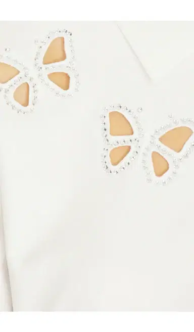 Alice + Olivia Alice + Olivia Finely Embellished Buttondown With Cutouts | Thumbnail 5 Alice + Olivia Alice + Olivia Finely Embellished Buttondown With Cutouts | Thumbnail 5