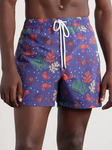 Drake's Straight-Leg Mid-Length Printed Swim Shorts - Men | Thumbnail 2