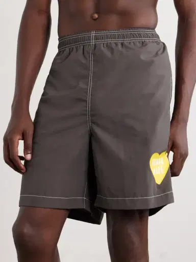 Human Made Straight-Leg Mid-Length Logo-Print Swim Shorts - Men | Thumbnail 2