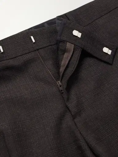 Lardini Prince of Wales Checked Straight-Leg Wool Trousers - Men | Thumbnail 6