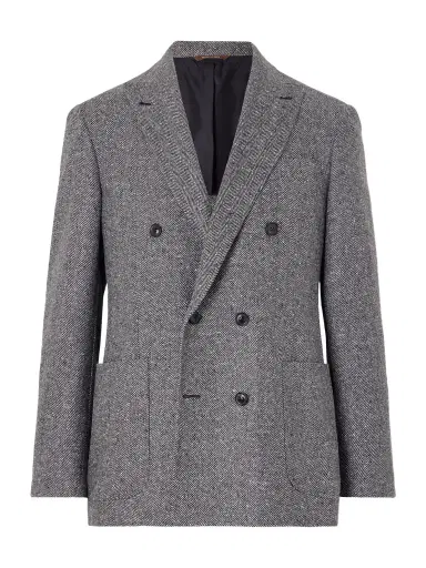 Canali Kei Double-Breasted Herringbone Wool and Cashmere-Blend Suit Jacket - Men | Thumbnail 1 Canali Kei Double-Breasted Herringbone Wool and Cashmere-Blend Suit Jacket - Men | Thumbnail 1