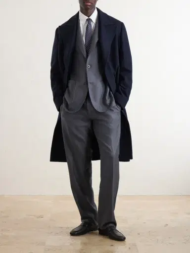 Boglioli Double-Breasted Herringbone Virgin Wool Suit Jacket - Men | Thumbnail 2