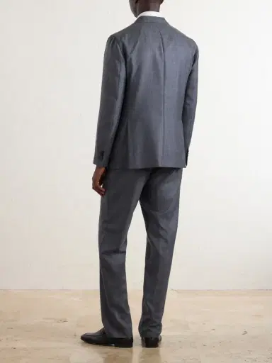 Boglioli Double-Breasted Herringbone Virgin Wool Suit Jacket - Men | Thumbnail 4