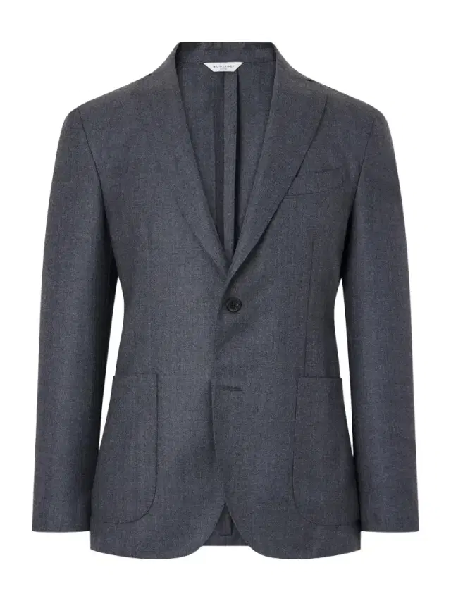 Boglioli Double-Breasted Herringbone Virgin Wool Suit Jacket - Men