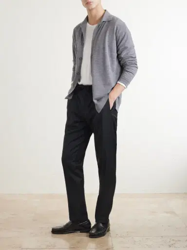 Lardini Straight-Leg Wool and Cashmere-Blend Flannel Trousers - Men | Thumbnail 2