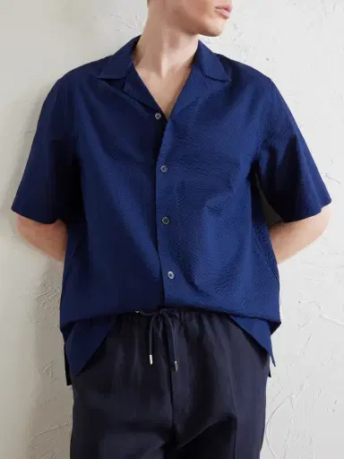 Paul Smith Camp-Collar Cotton-Seersucker Shirt - Men | Thumbnail 5 Paul Smith Camp-Collar Cotton-Seersucker Shirt - Men | Thumbnail 5