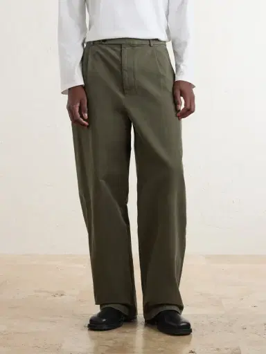 Jil Sander Straight-Leg Cotton-Drill Trousers - Men | Thumbnail 3