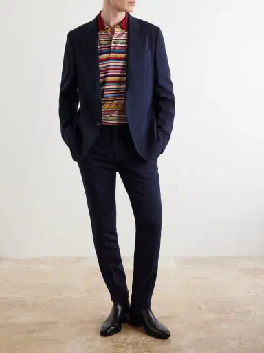 Paul Smith Tapered Wool-Hopsack Suit Trousers - Men | Thumbnail 2 Paul Smith Tapered Wool-Hopsack Suit Trousers - Men | Thumbnail 2