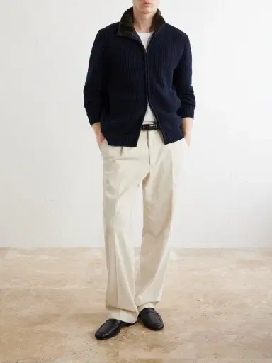 HERNO Wool Zip-Up Cardigan - Men | Thumbnail 2