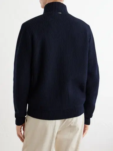 HERNO Wool Zip-Up Cardigan - Men | Thumbnail 4
