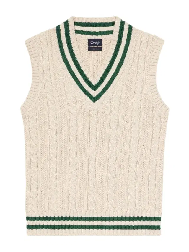 Drake's Cricket Knitted Cotton and Cashmere-Blend Vest - Men