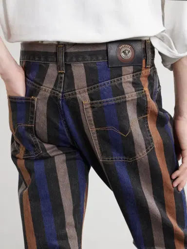 Versace Straight-Leg Striped Jeans - Men | Thumbnail 5 Versace Straight-Leg Striped Jeans - Men | Thumbnail 5
