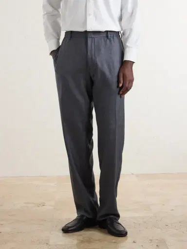 Boglioli Straight-Leg Herringbone Virgin Wool Suit Trousers - Men | Thumbnail 3